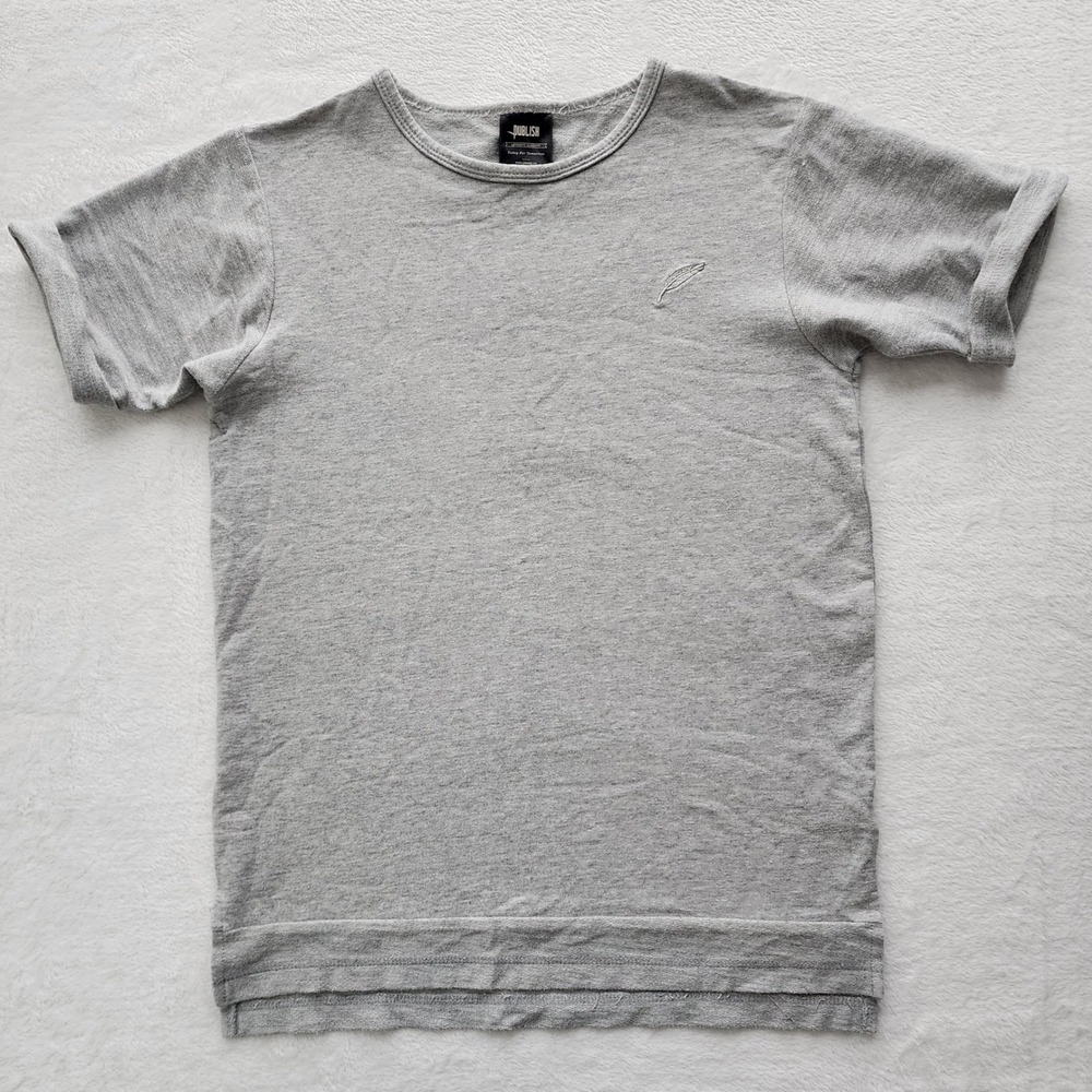 Publish Shirt Mens Small Gray Short Sleeve Feather Logo Streetwear‎ Heavyweight